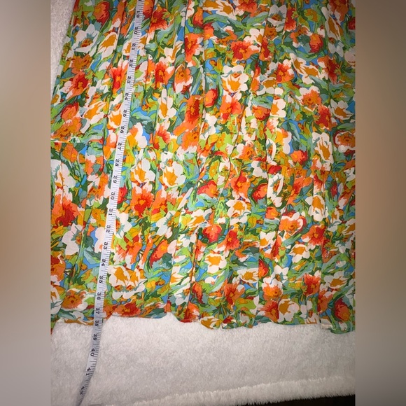 Code X Mode Women’s Size S Floral Maxi Dress Boho Stretchy Waist Flutter Sleeves - Picture 15 of 15